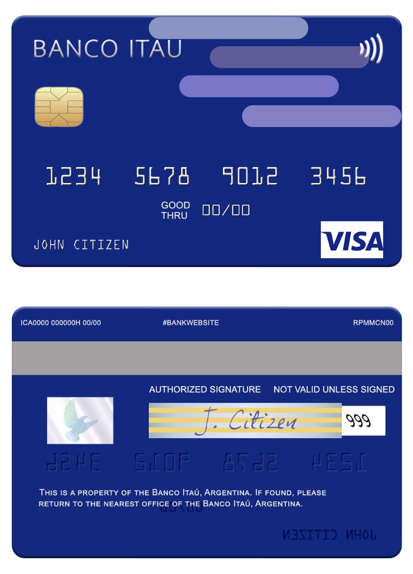 Argentina Banco Itau Argentina visa card